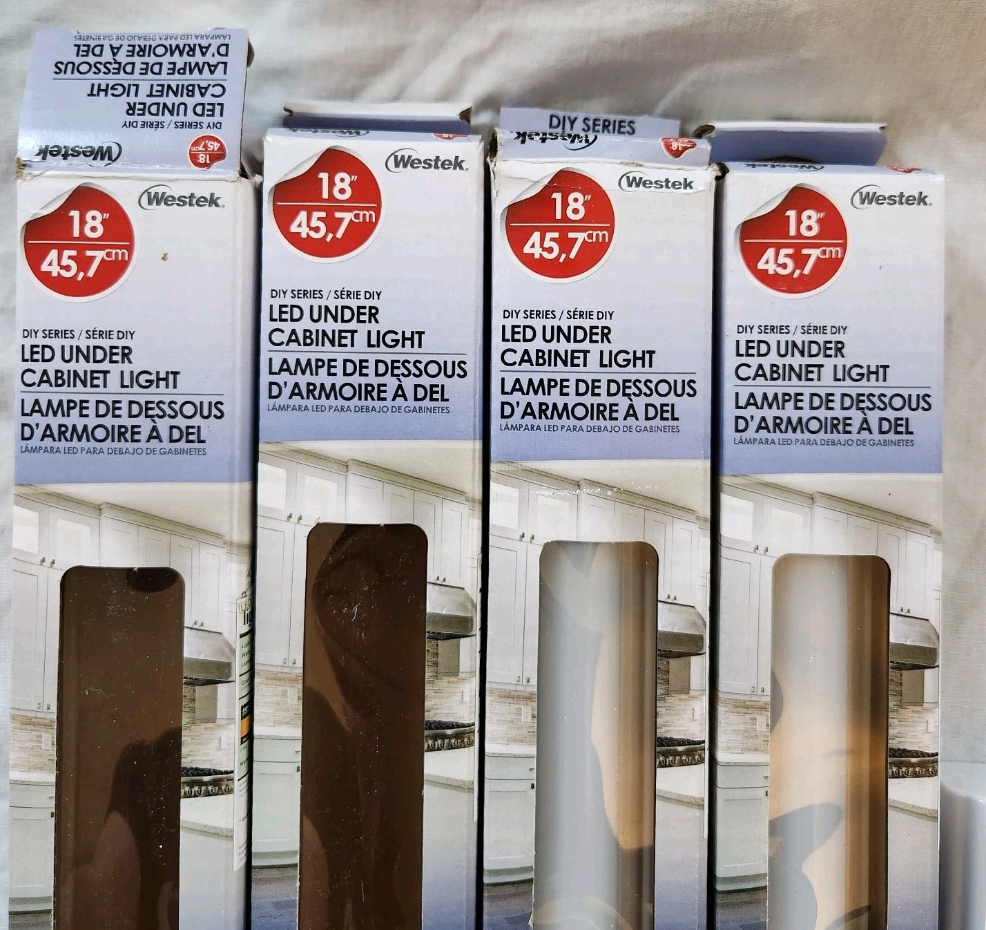 4 AmerTac Westek SENA-L18W-N1 Under Cabinet LED 1056 Lumens 10W Warm Light 3000K