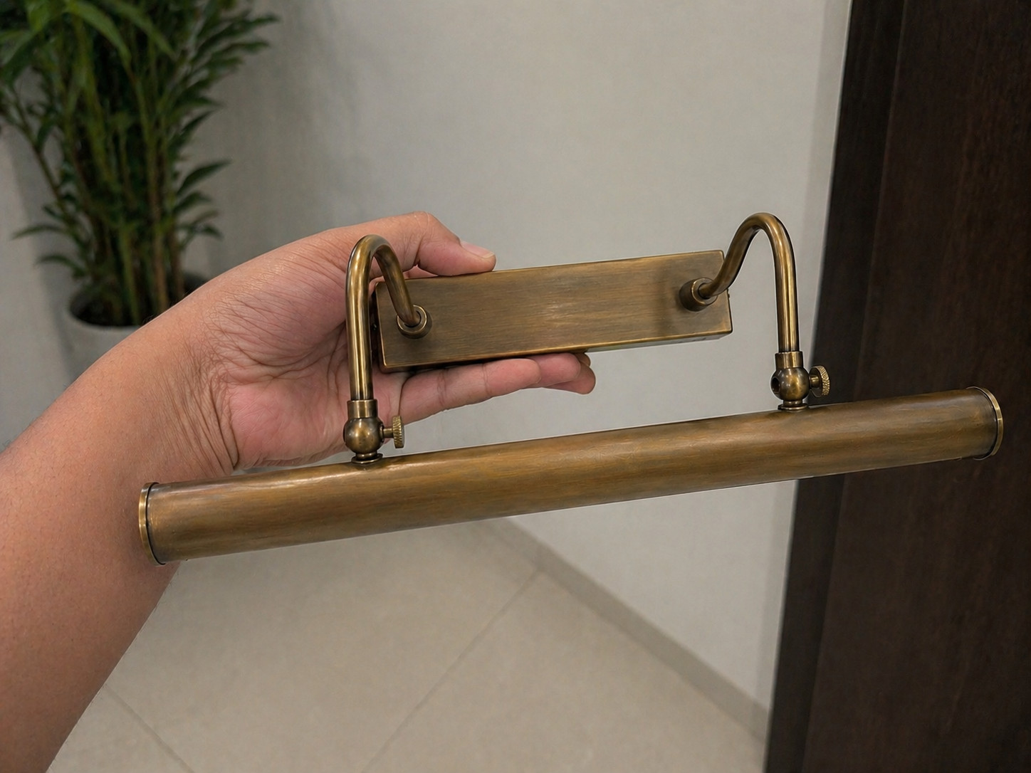 Vintage Brass Picture Light24», Mid Century Modern Wall Art Adjustable Light