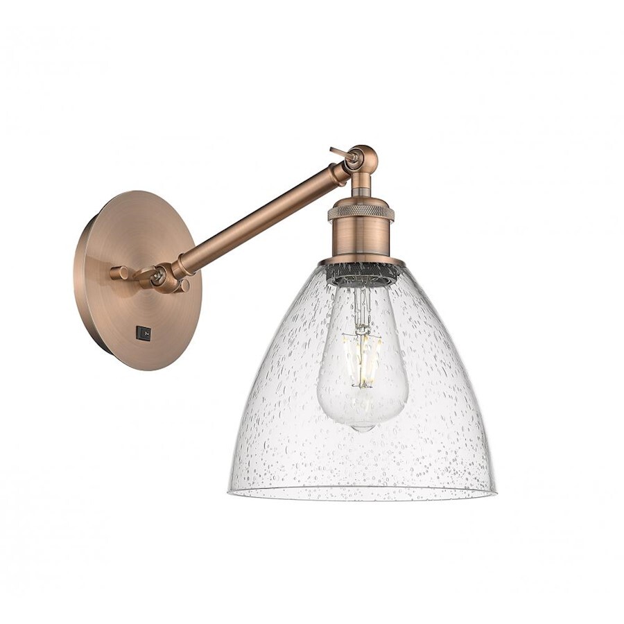 Innovations Ball Brist 7.5″ 1-L 318 LED Sconce, CP/SD – 317-1W-AC-GBD-754-LED