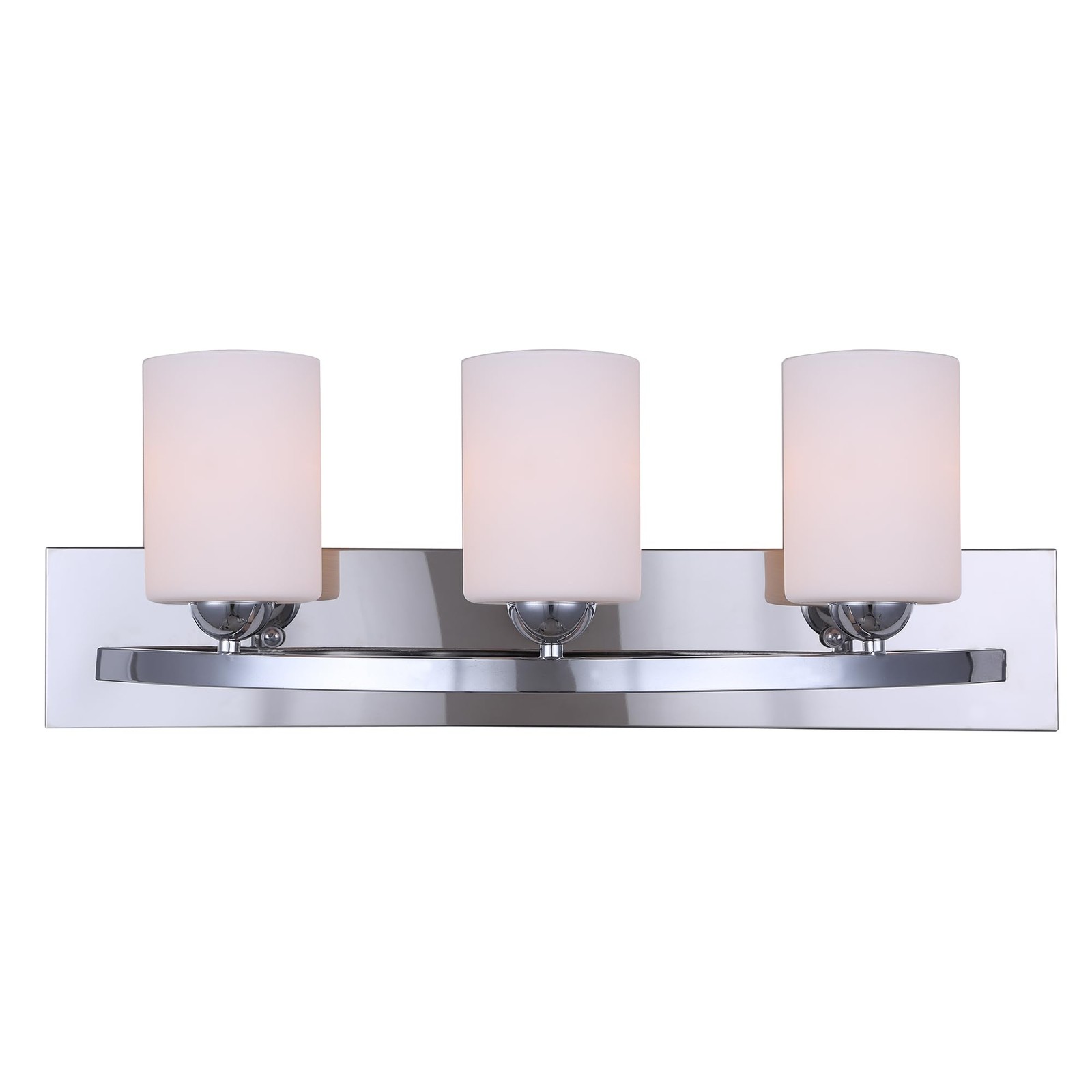 LTD IVL370A03CH-O Hampton 3 Light Vanity, Chrome with Flat Opal Glass
