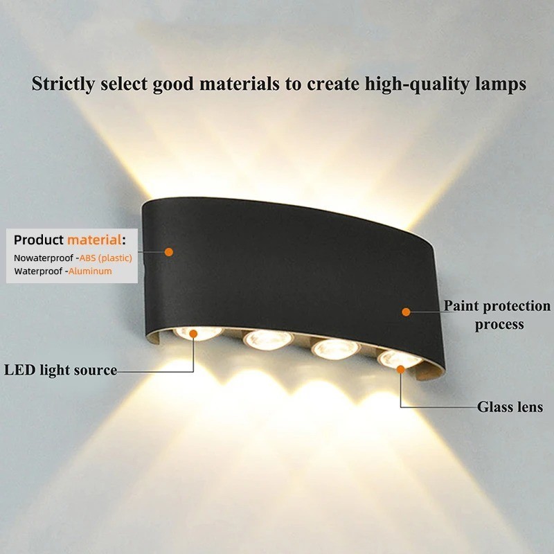 LED Wall Sconces Modern Indoor Outdoor Lamp White Up Down Wall Mount Lights