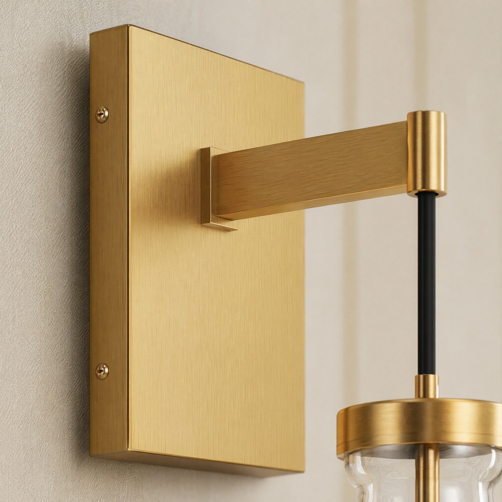 18» Modern Gold LED Wall Light Indoor Raindrop Glass Dimmable Sconce Fixture