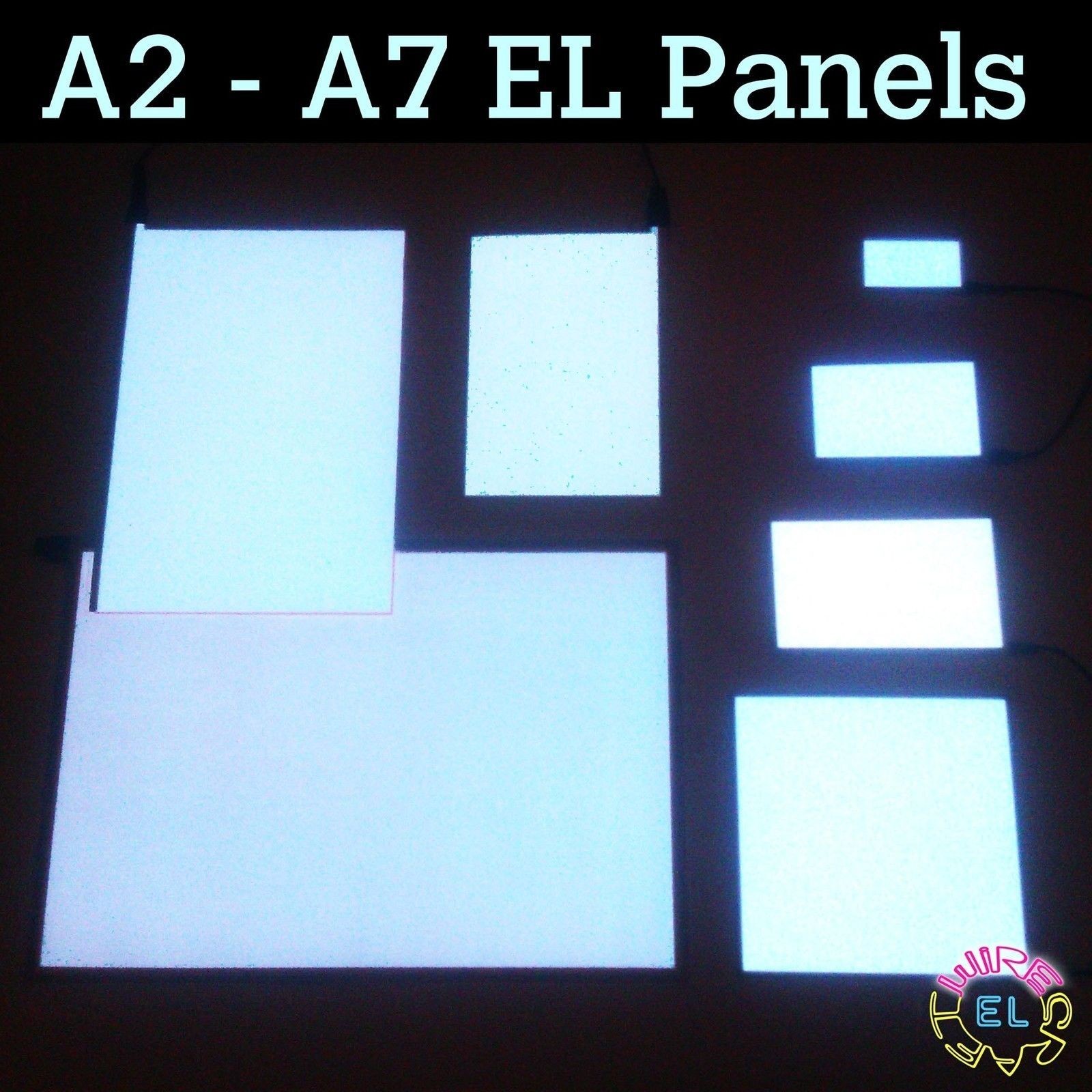 White EL Panel in A6, A5, A4, A3, A2 and A1 – Glowing Paper or Neon Sheet