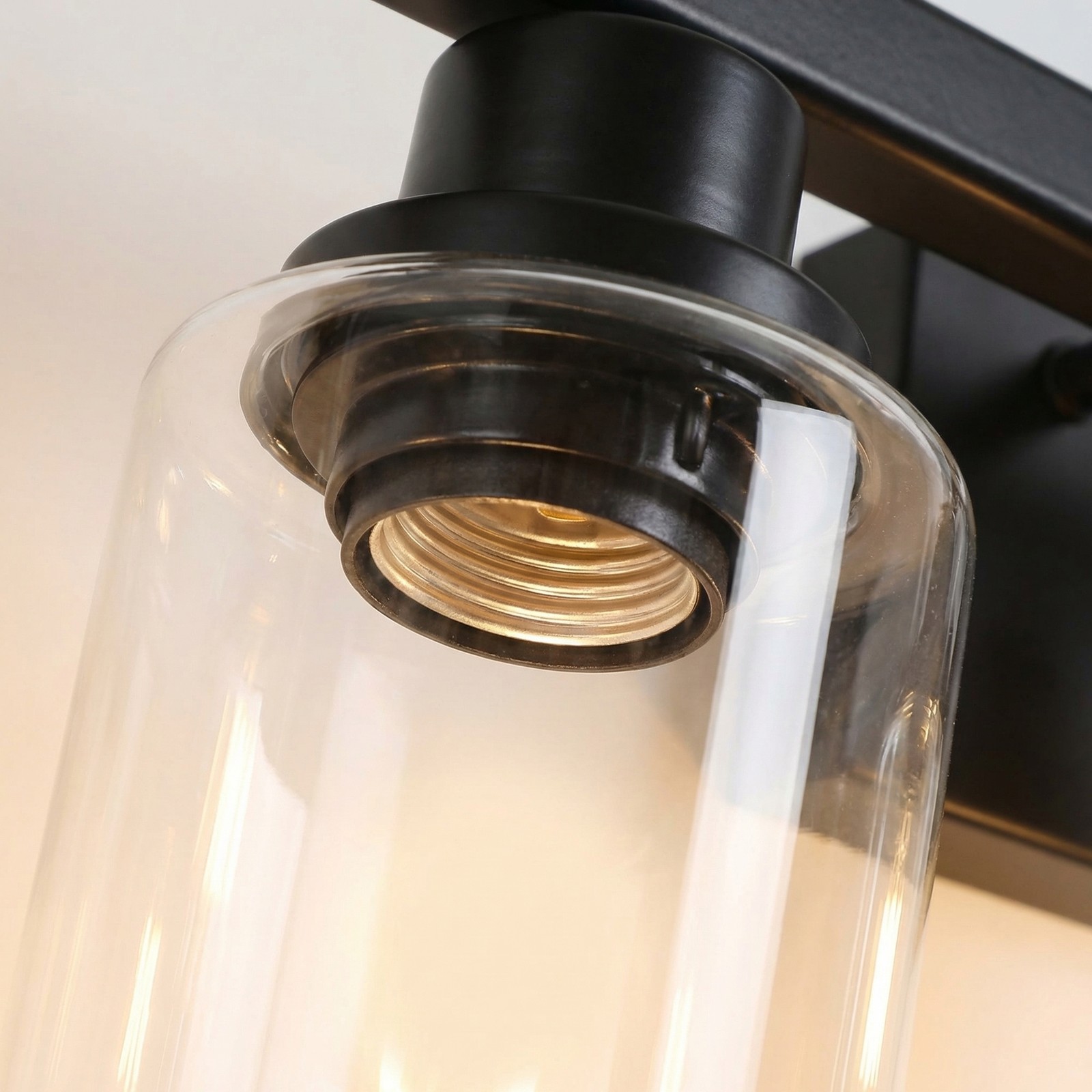 Vanity Light 51 inch Modern Black 8-Lights Wall Sconce Bathroom Mirror Fixture