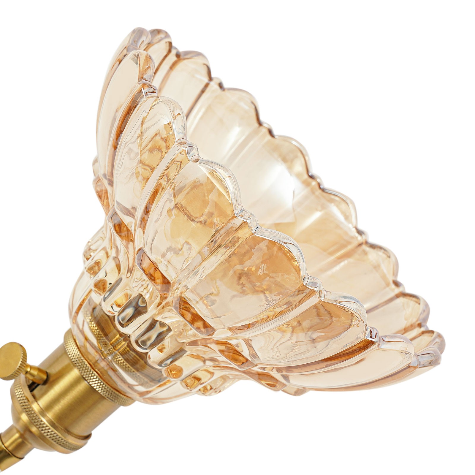 Living Room Wall Light Fixtures 2 Pack, Gold Vanity Lights With Floral Lampshade