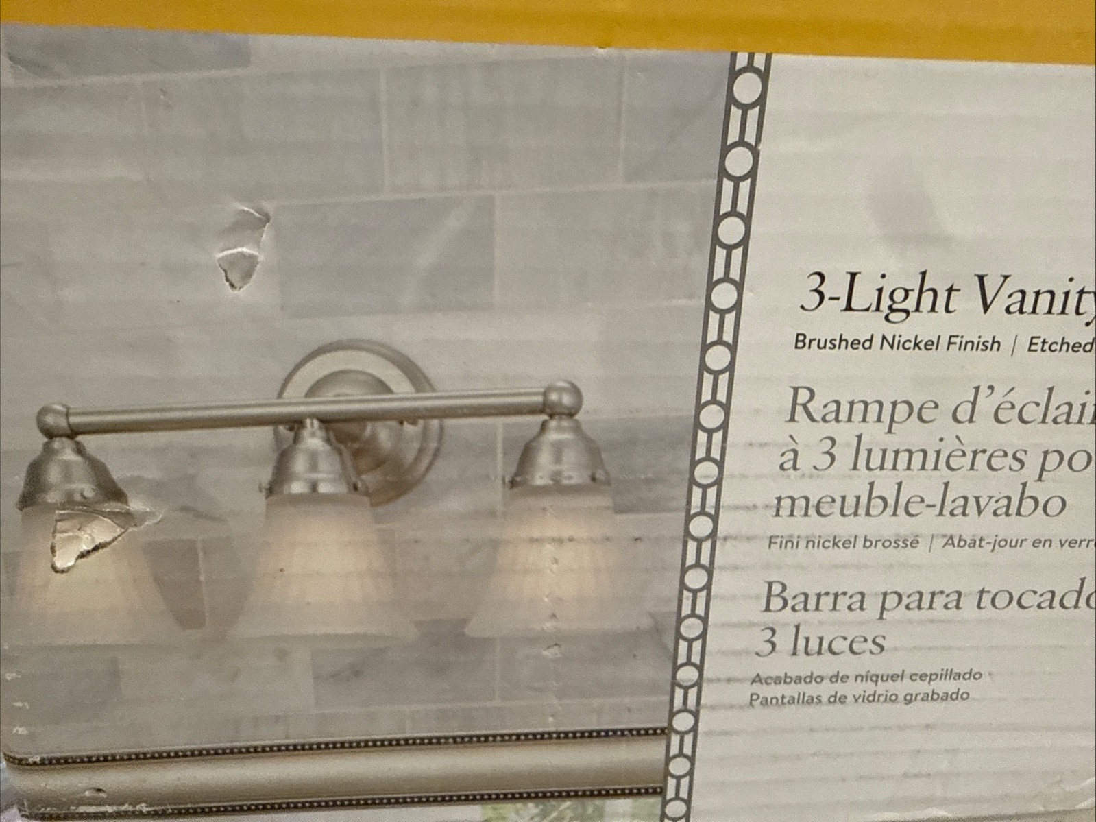 Portfolio 3-Light 19.38-in Brushed Nickel Bell Vanity Light Bar