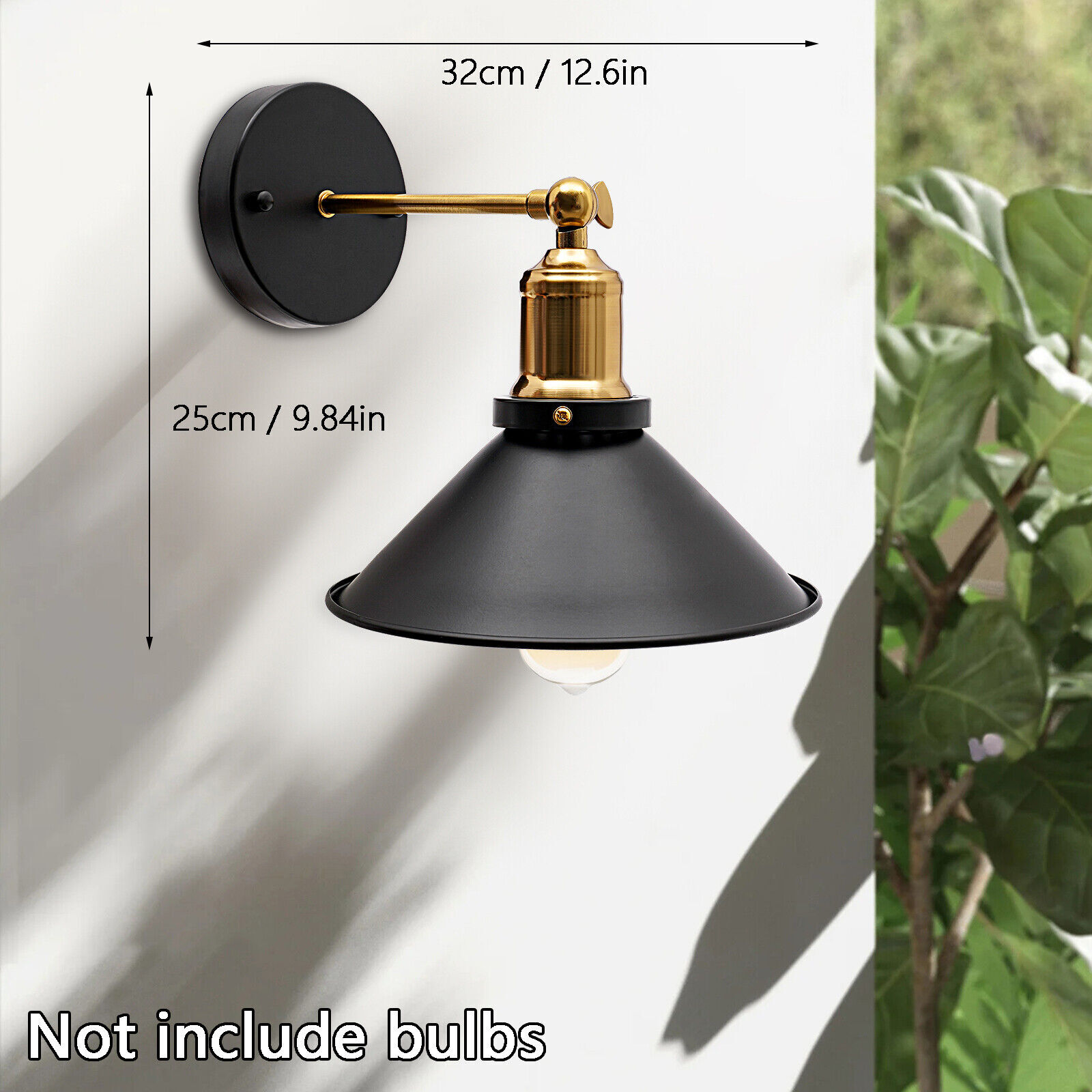 Vintage Wall Lamp Plug-In Industrial Wall Sconce Light Bedroom Lighting Fixture