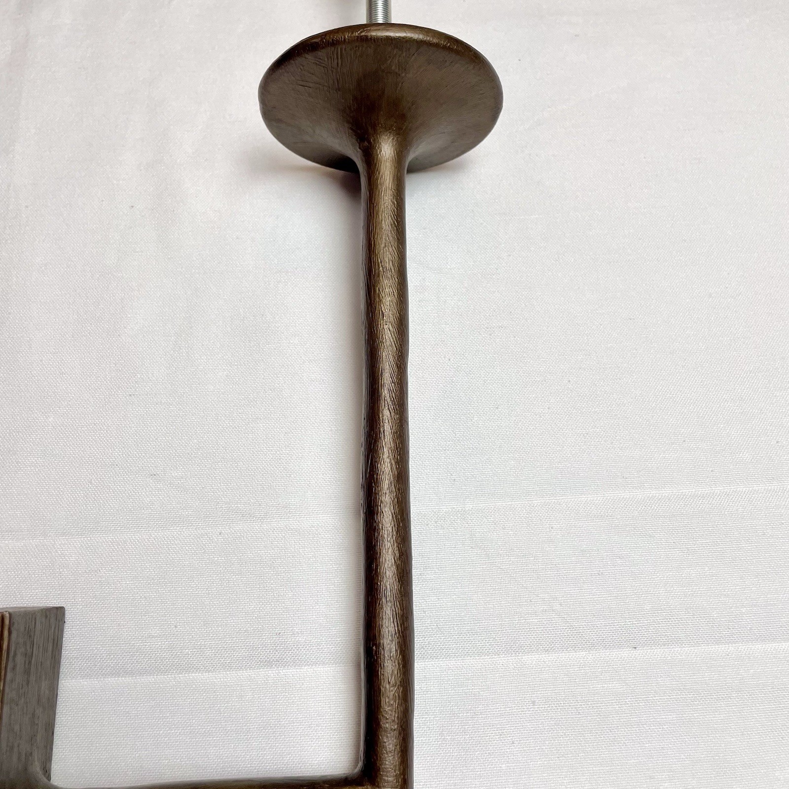 Visual Comfort JN2080ABL-L Catina Large Tail Sconce Bronze & White Linen Shade