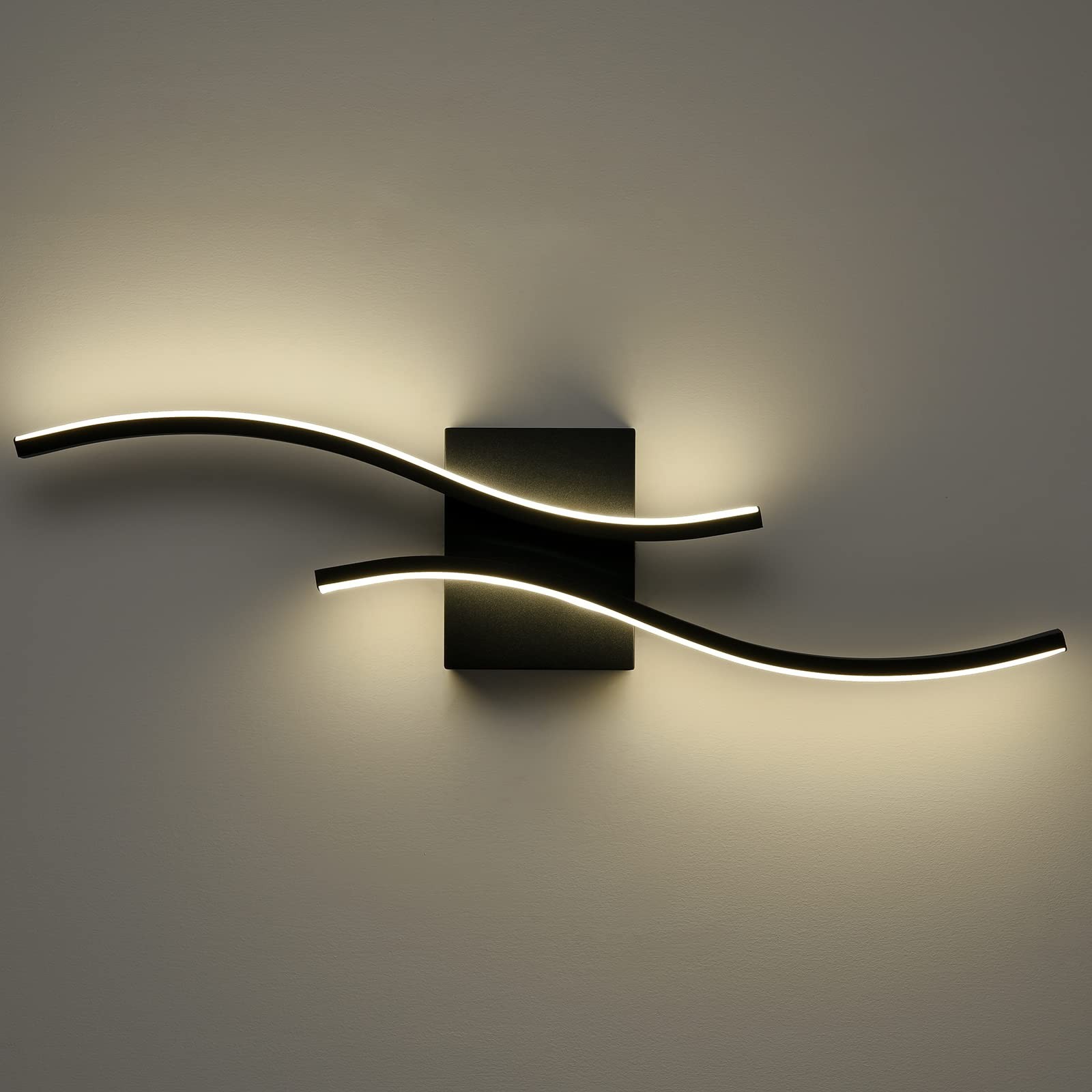 Minimalist Industrial Black LED Wall Sconce – Modern 24″ Lighting Fixture