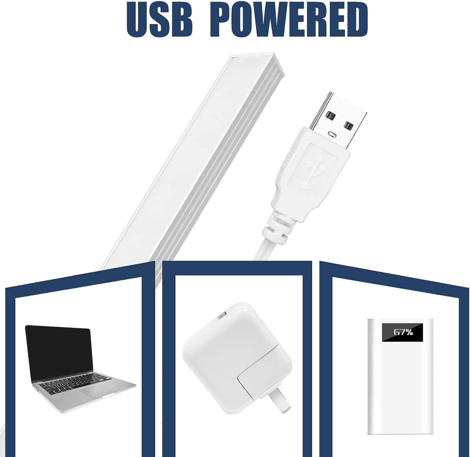 Bright 1000 Lumen Under Counter Light Bar – USB Powered for Home & Student Use