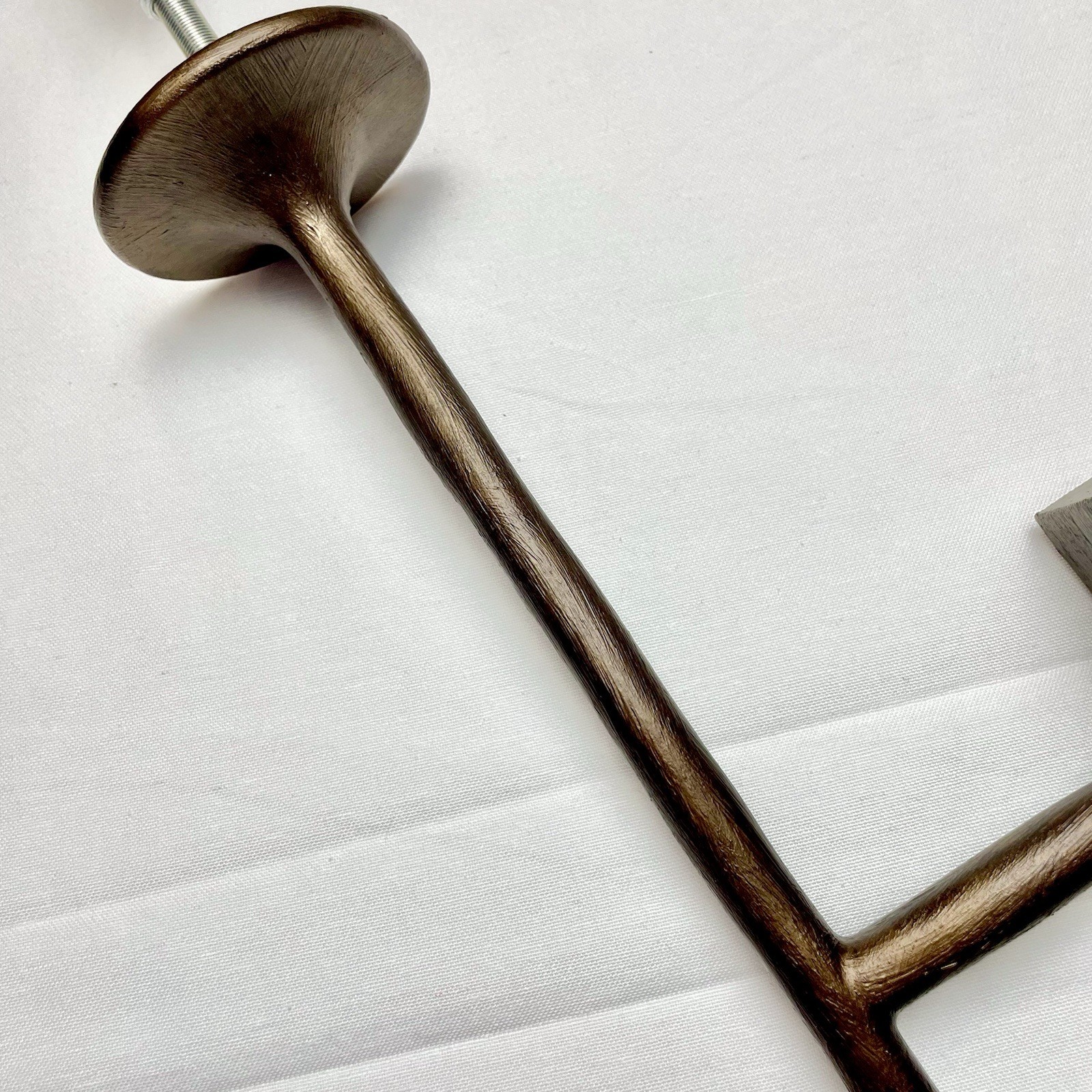 Visual Comfort JN2080ABL-L Catina Large Tail Sconce Bronze & White Linen Shade
