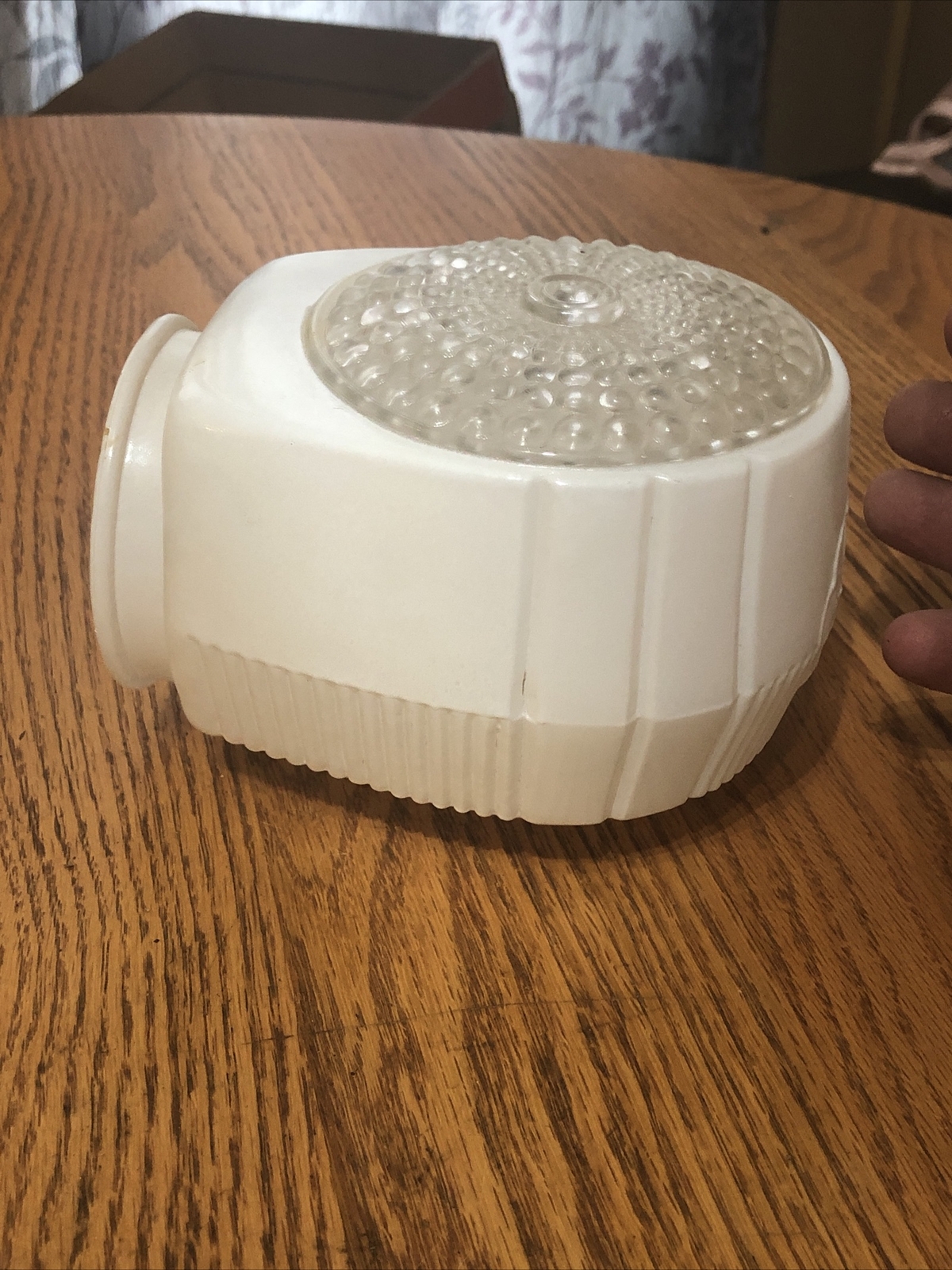 Vintage 1930’s bathroom wall sconce Replacement clear/white glass light Shade !