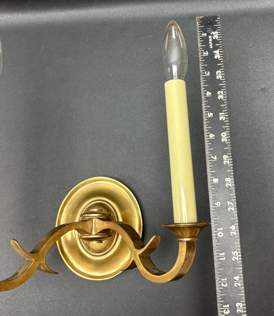 Channing Visual Comfort 2 Arm Sconce Hand Rubbed Antique Brass