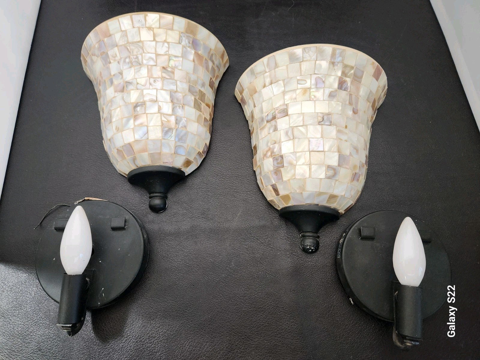 Wall Sconce Lights Mosaic Set of 2 Bedroom, Living Room, Hallway Works