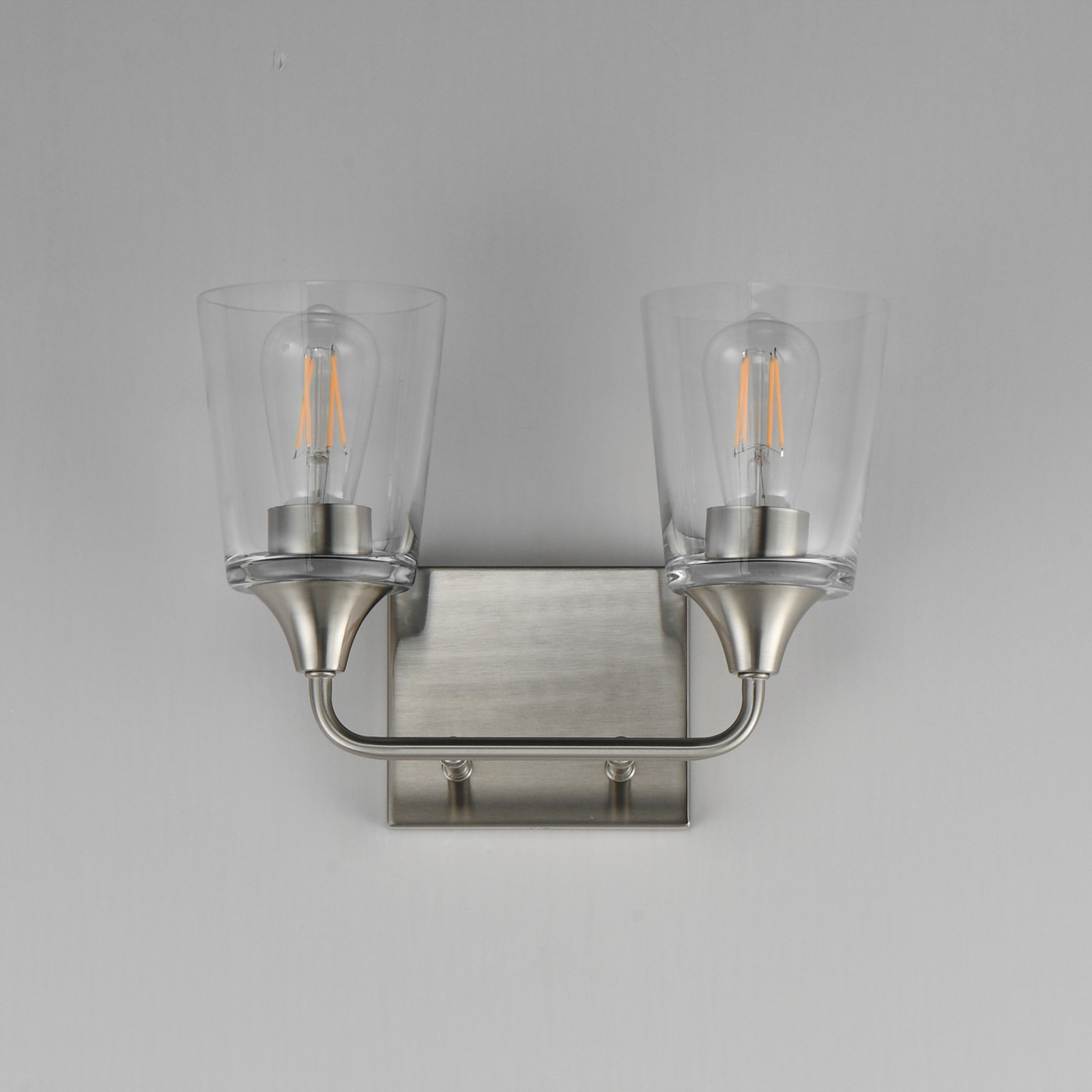 Maxim 12882 Hudson 2 Light 13″W Vanity Light – Nickel