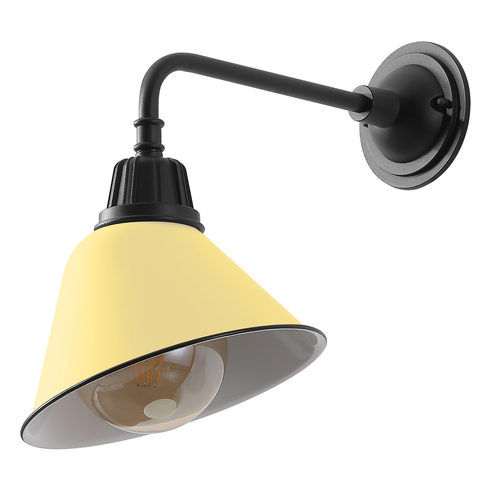JONATHAN Y 9.63″ Matte Yellow/Black 1-Light , , LED Bulb Included (JYL7612H)