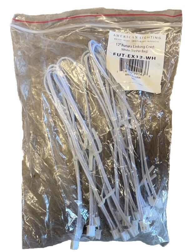 🔥5 pks/10 pcs ~ American Lighting FUT-EX12-WH Futura Puck Light 12″ Extension🔥