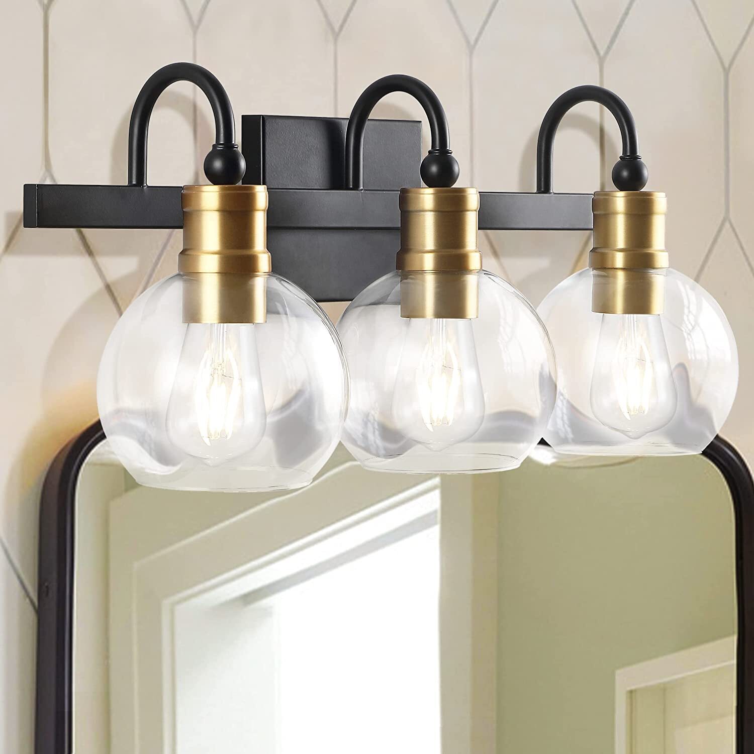 JONATHAN Y Lighting JYL3528A Marais 3 Light 22″ Wide LED Bathroom Vanity Light