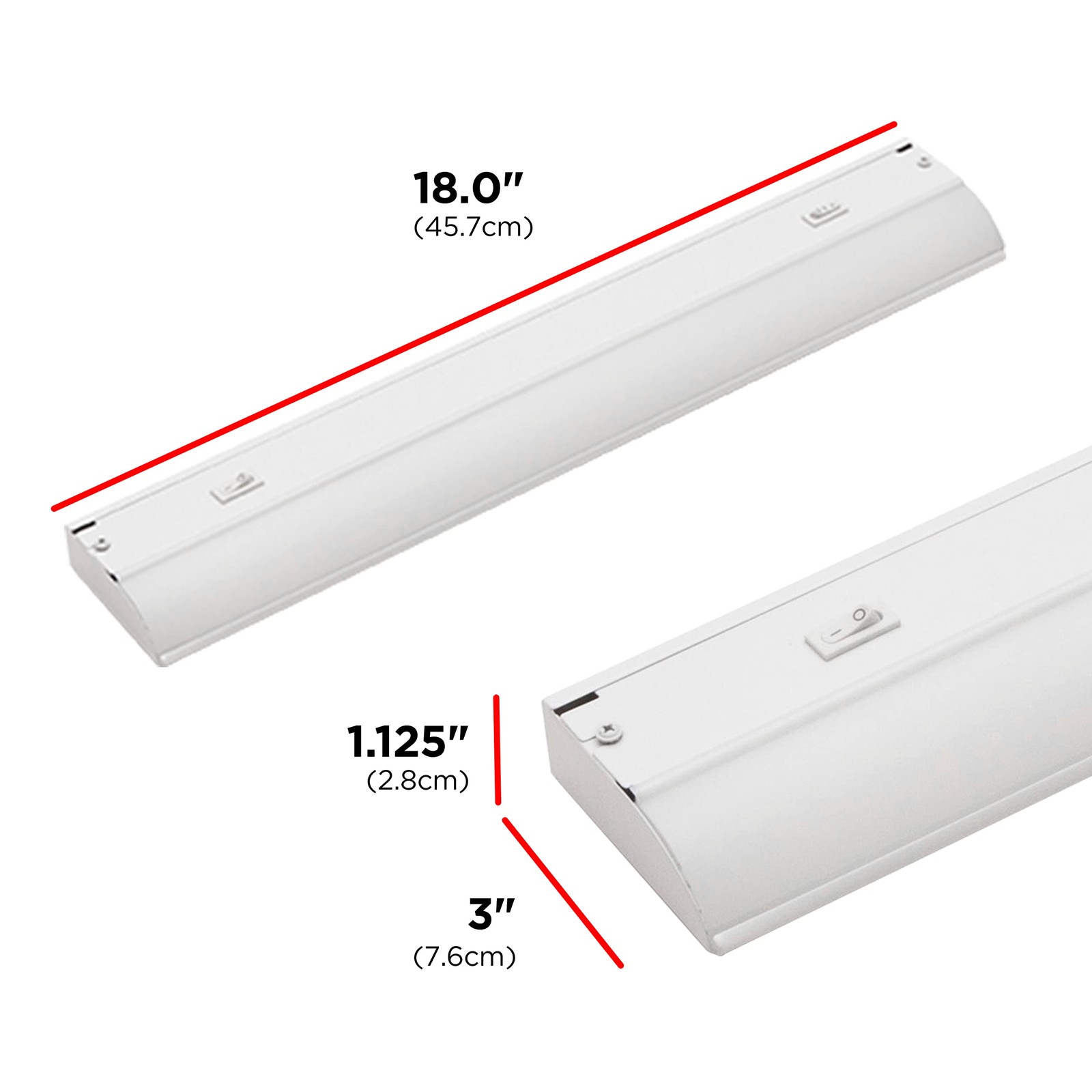 UltraPro 18in Hardwired Under Cabinet Light 3 Color Dimmable 45367 LED
