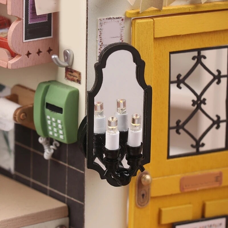 Led Wall Sconce for 1/12 Scale Miniature Dollhouses Lighting Wall Lamp Accessory