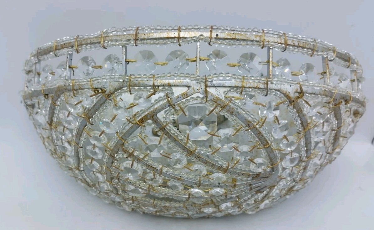 TWO LIGHT SILVER WALL SCONCE