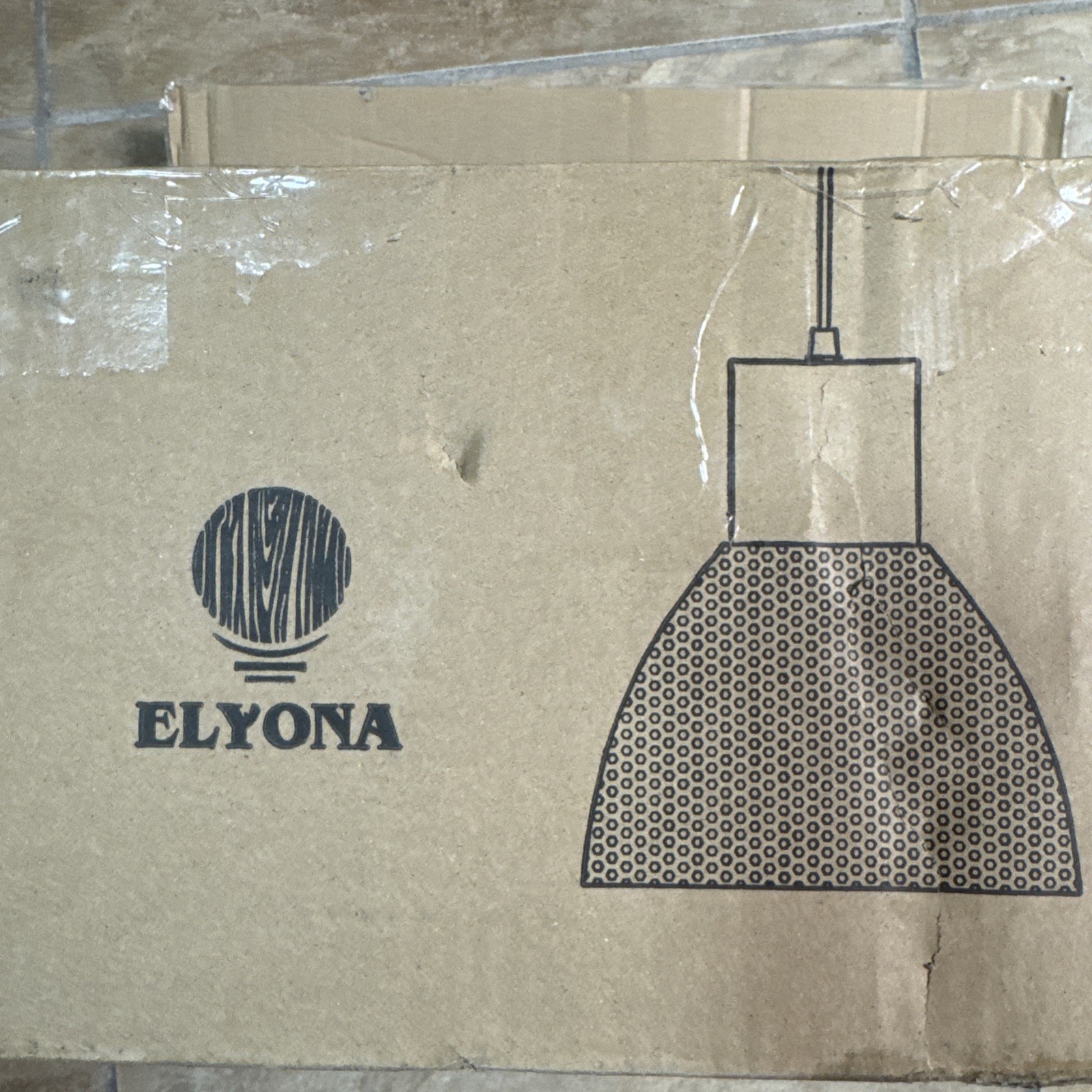 ELYONA 2 Pack Large Hammered Pendant Light Fixtures, 16 Inch Ash Wood Vintage…