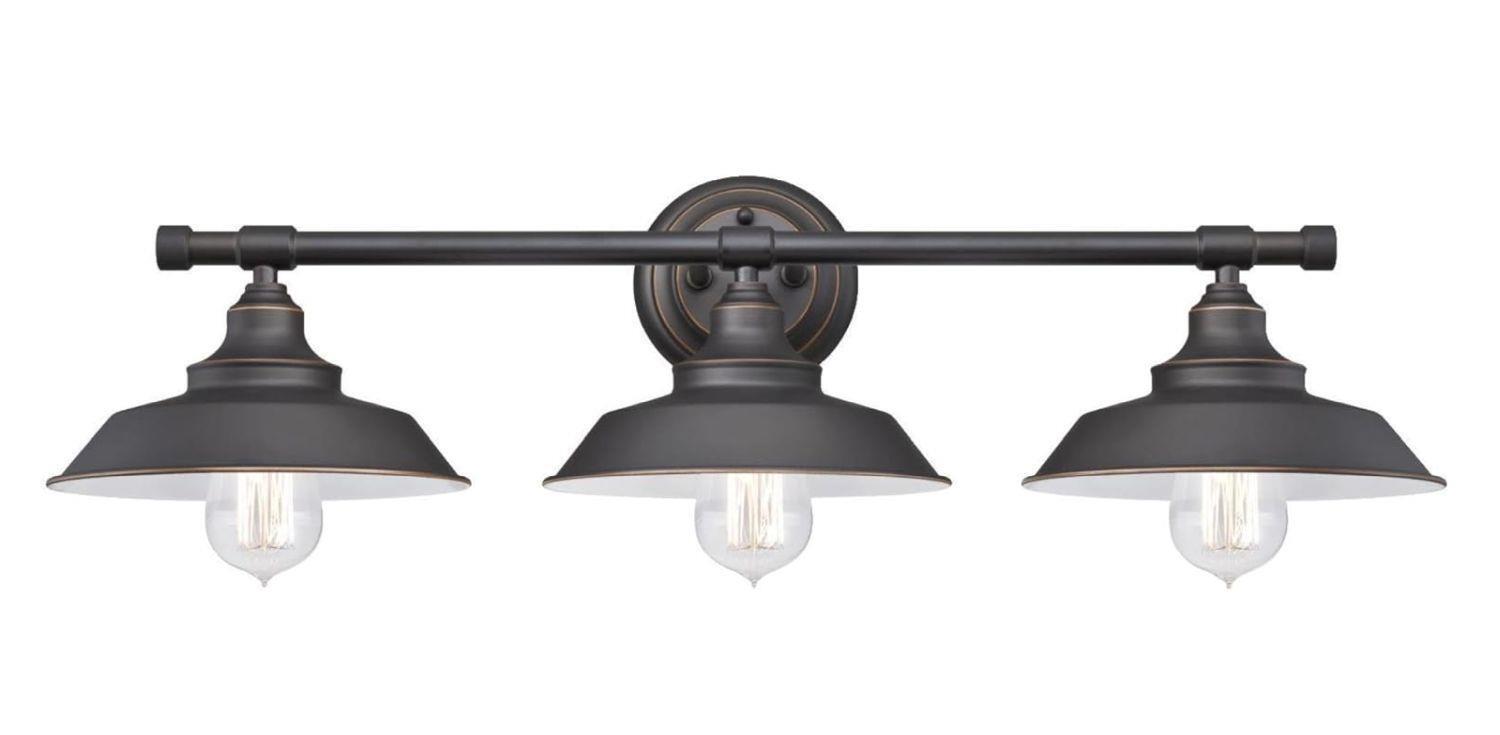 Westinghouse 63434 Iron Hill 3-LIGHT VANITY WALL FIXTURE Bronze