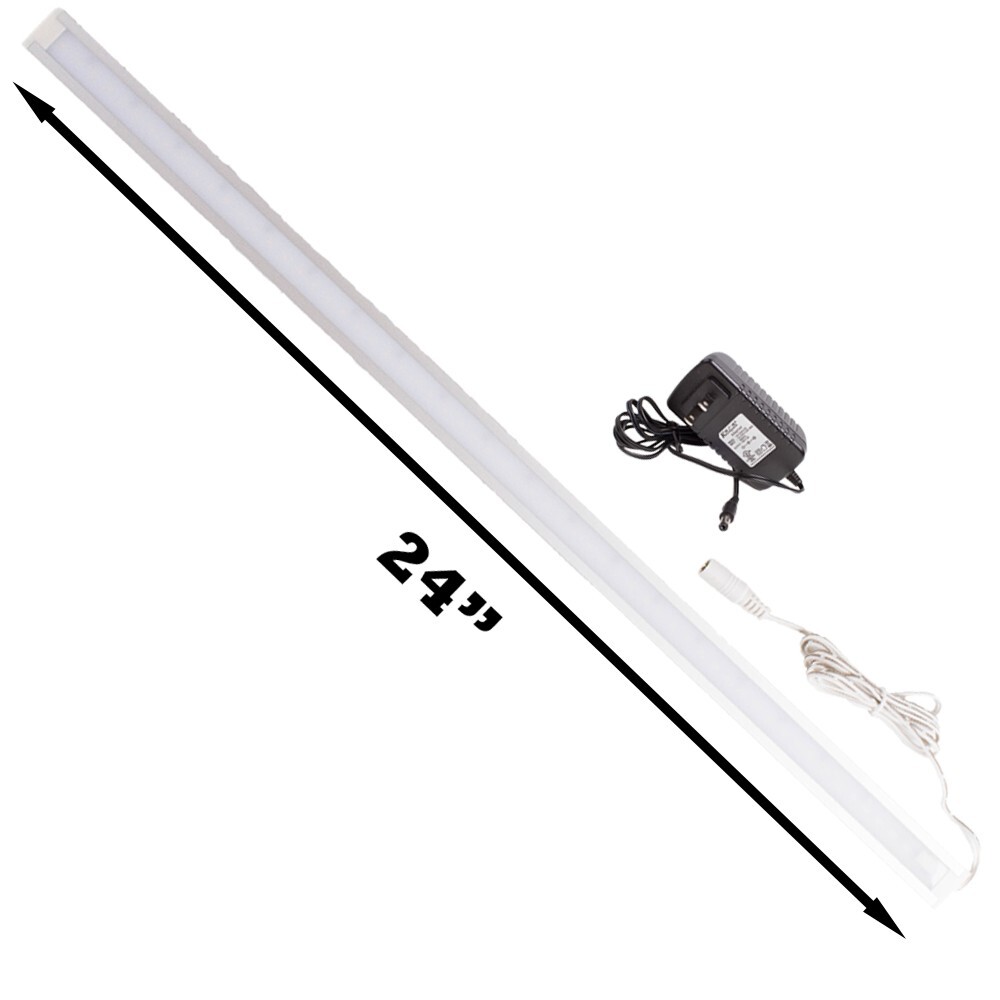 24″ under cabinet LED light Kitchen closet counter touch dim day white 5000K