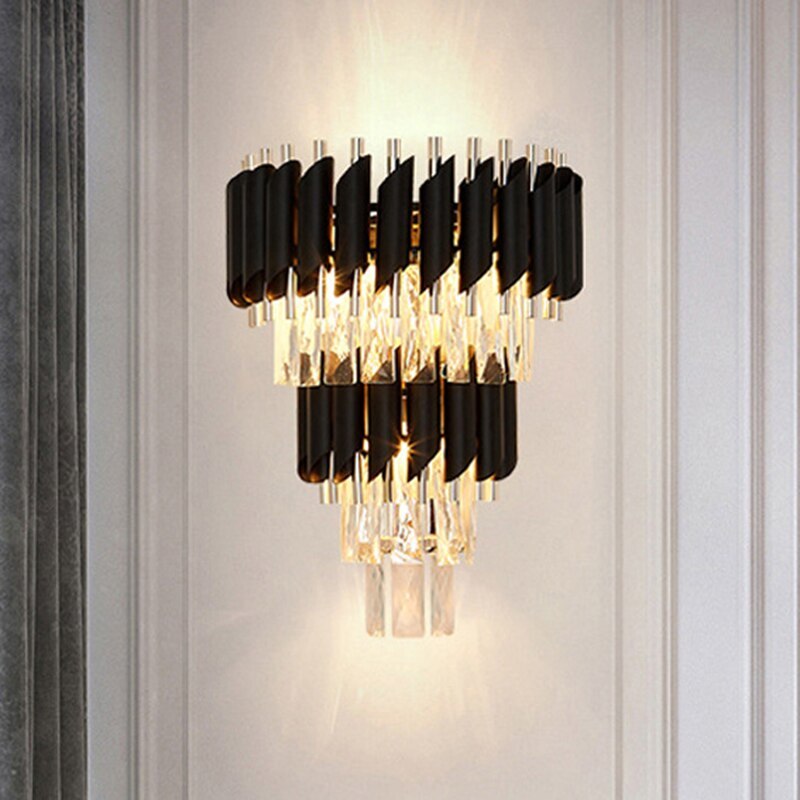Modern LED Wall Lamp Crystal Sconces Lighting Bedside Wall Lamp Corridor Stairs