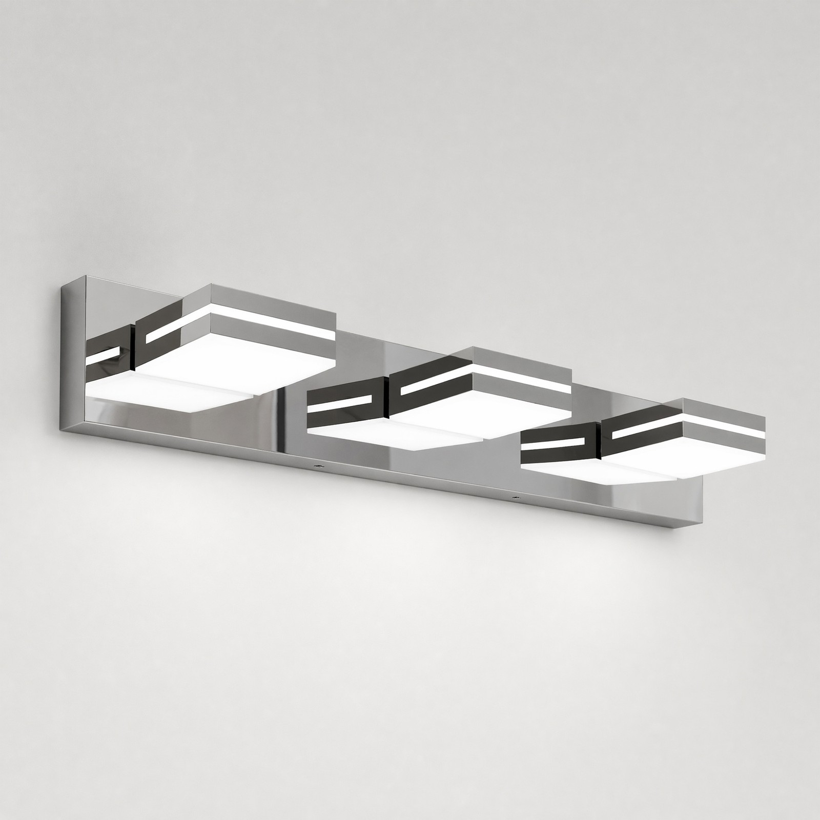 24 Inch Chrome LED Vanity Light Bathroom Mirror Wall Lamp Acrylic 6000K Fixture