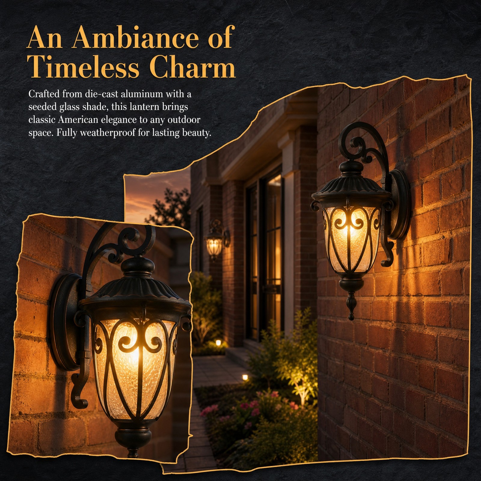 23» Vintage Wall Light Outdoor Antique Large Bronze IP65 Sconce Porch Fixture