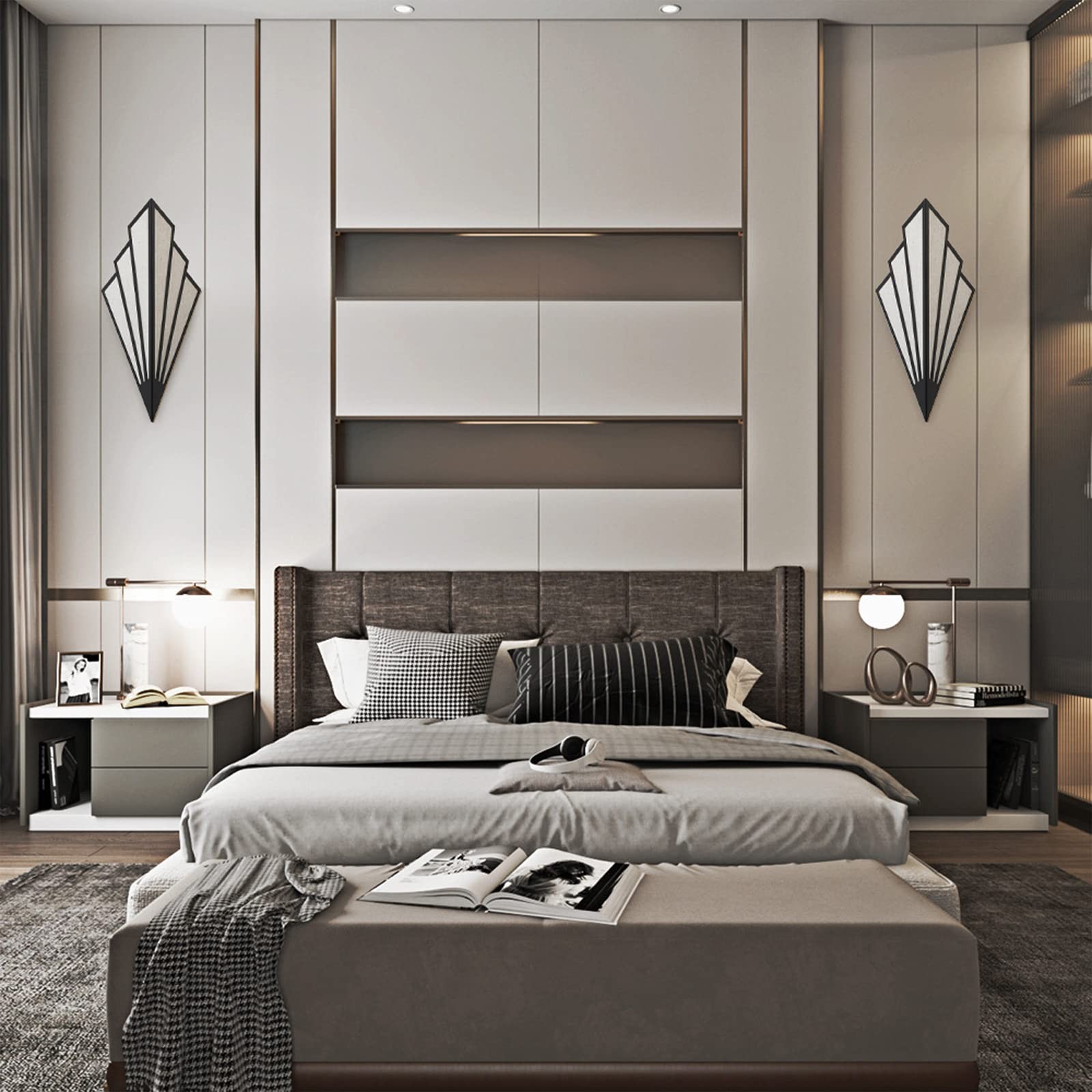 Modern Wall Light Simple Creative Sconces Bedroom Aisle Living Black