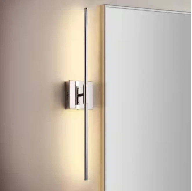 Jonathan Y Makena 28 in. Chrome Dimmable Integrated LED Metal Wall Sconce