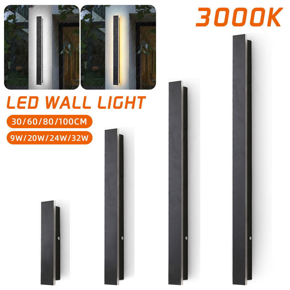 Outdoor Long Strip Modern LED Wall Lighting Fixture Lamps for House Courtyard
