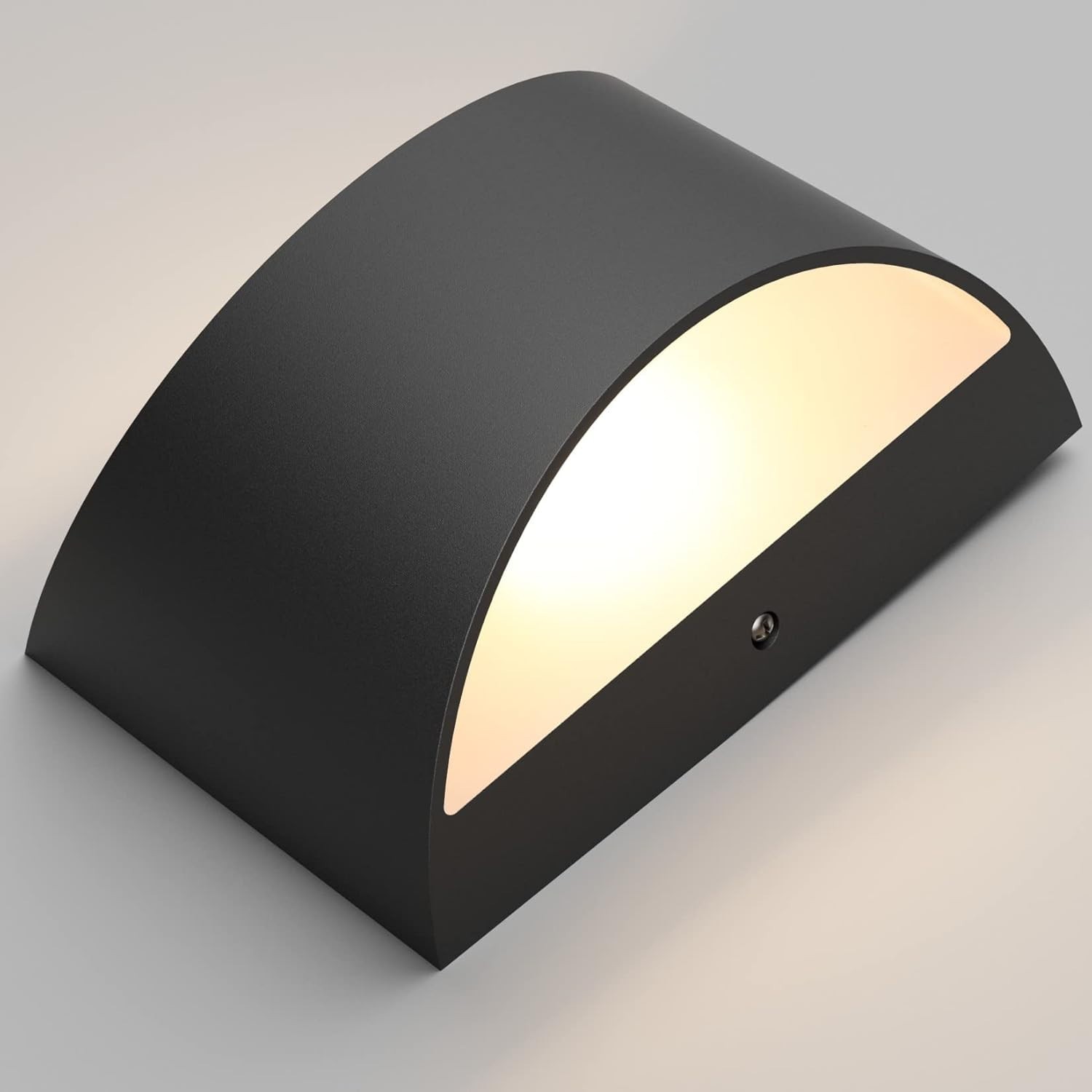 Sleek Flush Mount Black Aluminum Wall Sconce with Energy-Efficient LED Bulb