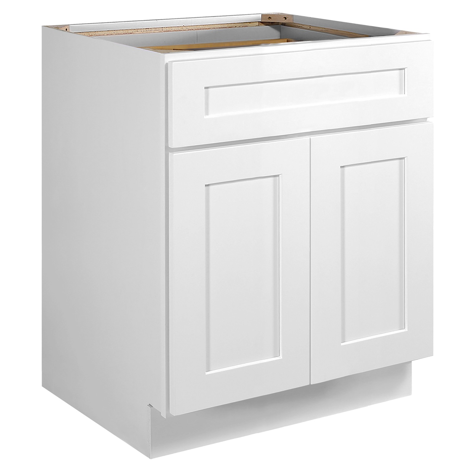Brookings Shaker Unassembled Base Kitchen Cabinet B27 – 27x24x34.5, Painted
