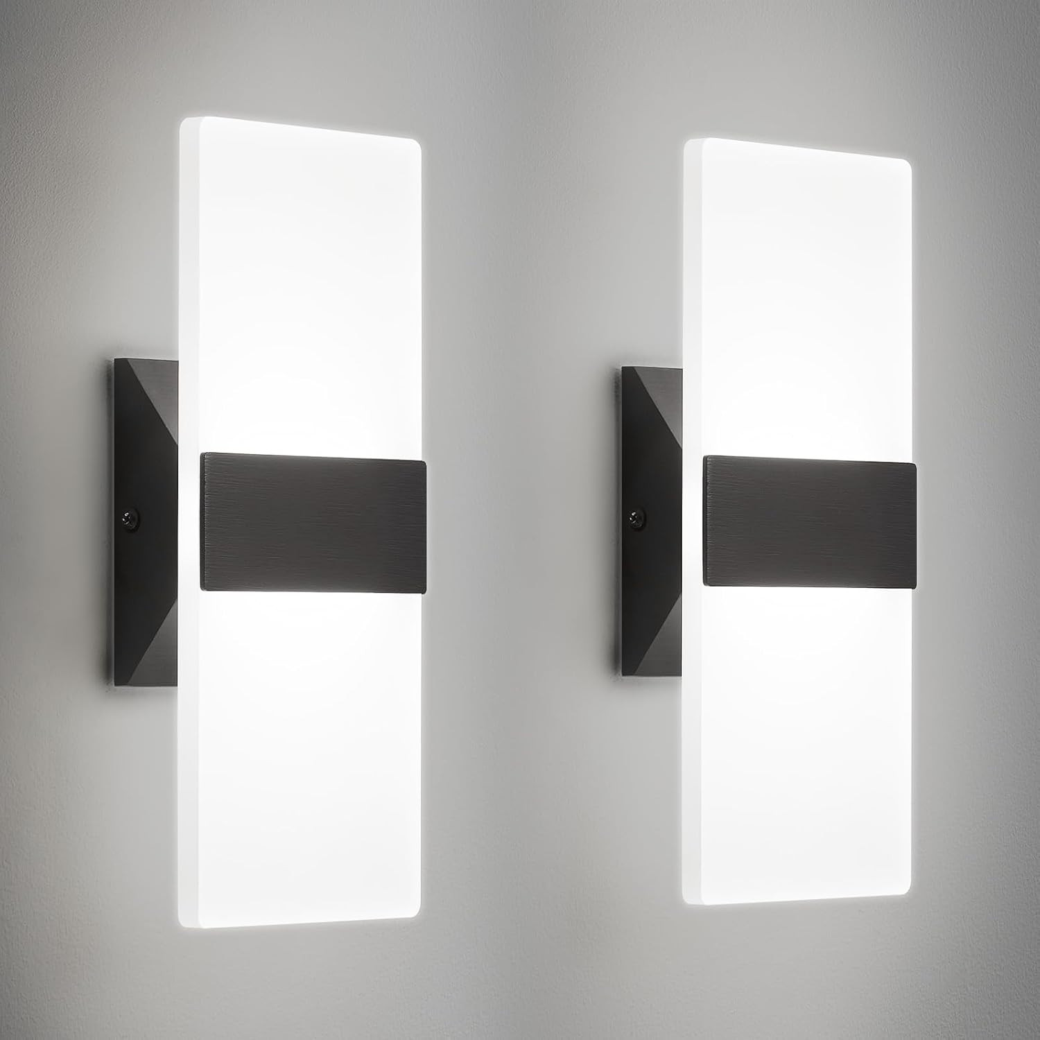 LED Wall Sconces Set of One, Two Dimmable Indoor Wall Lights, 5CCT 2700K-5000