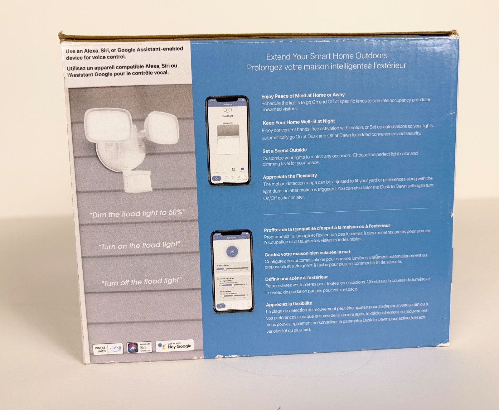 Feit Smart Motion-Sensing Hardwired LED White Smart-WiFi Enabled Security Flood