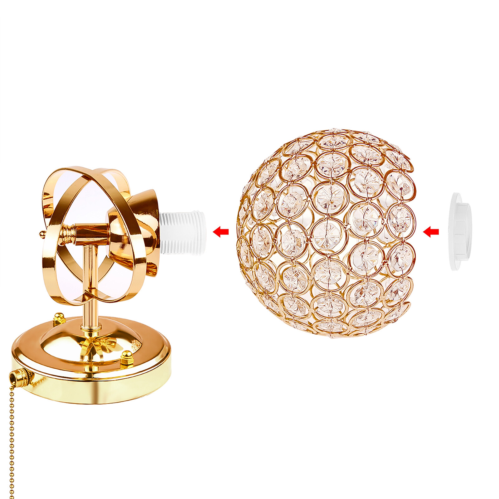 Wall Lamp Bedroom Bedside Crystal Light Wall Sconce Crystal Wall Lamp Home Decor