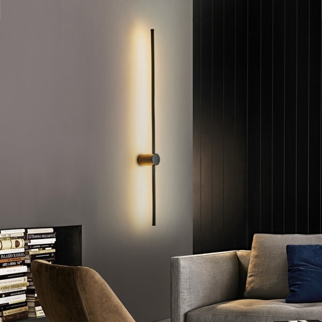 Modern LED Wall Light Long Strip Bedroom Sconce Stairs Bar Linear Wall Lamp-35in