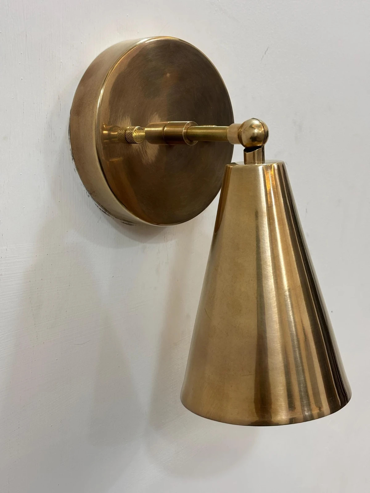 Light Raw Brass Wall Sconce Mid Century Modern Raw Wall Lamp Light Decorative
