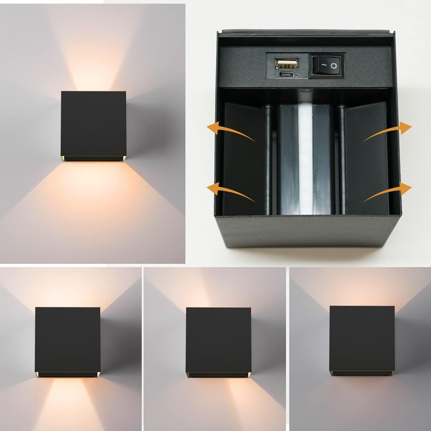 Battery Operated Wall Sconces, 12W Motion Sensor Light Indoor, 6000mAh Wall L…