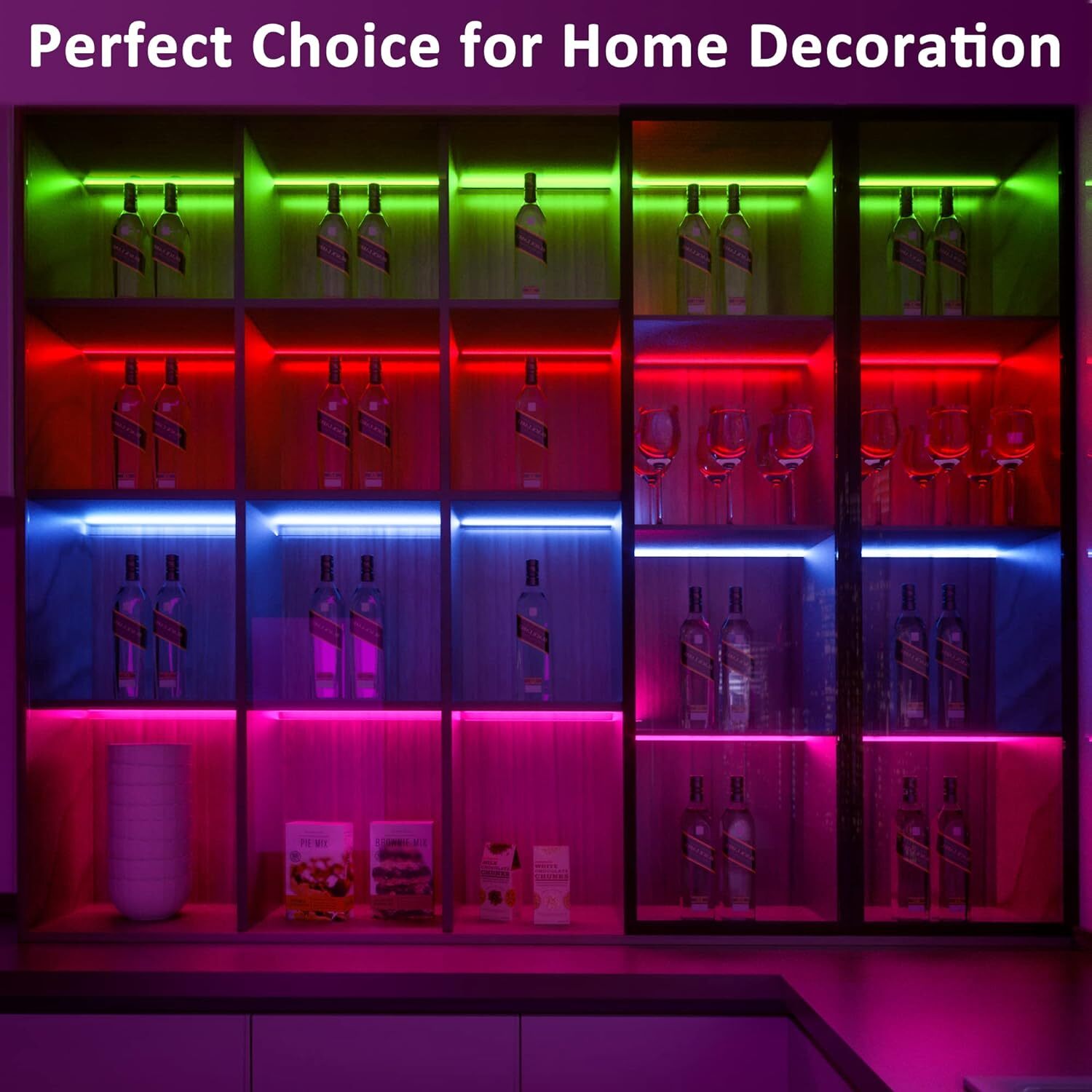 3 Pcs Rgb Under Cabinet Lights Kit, Smart App And Remote Control Under C