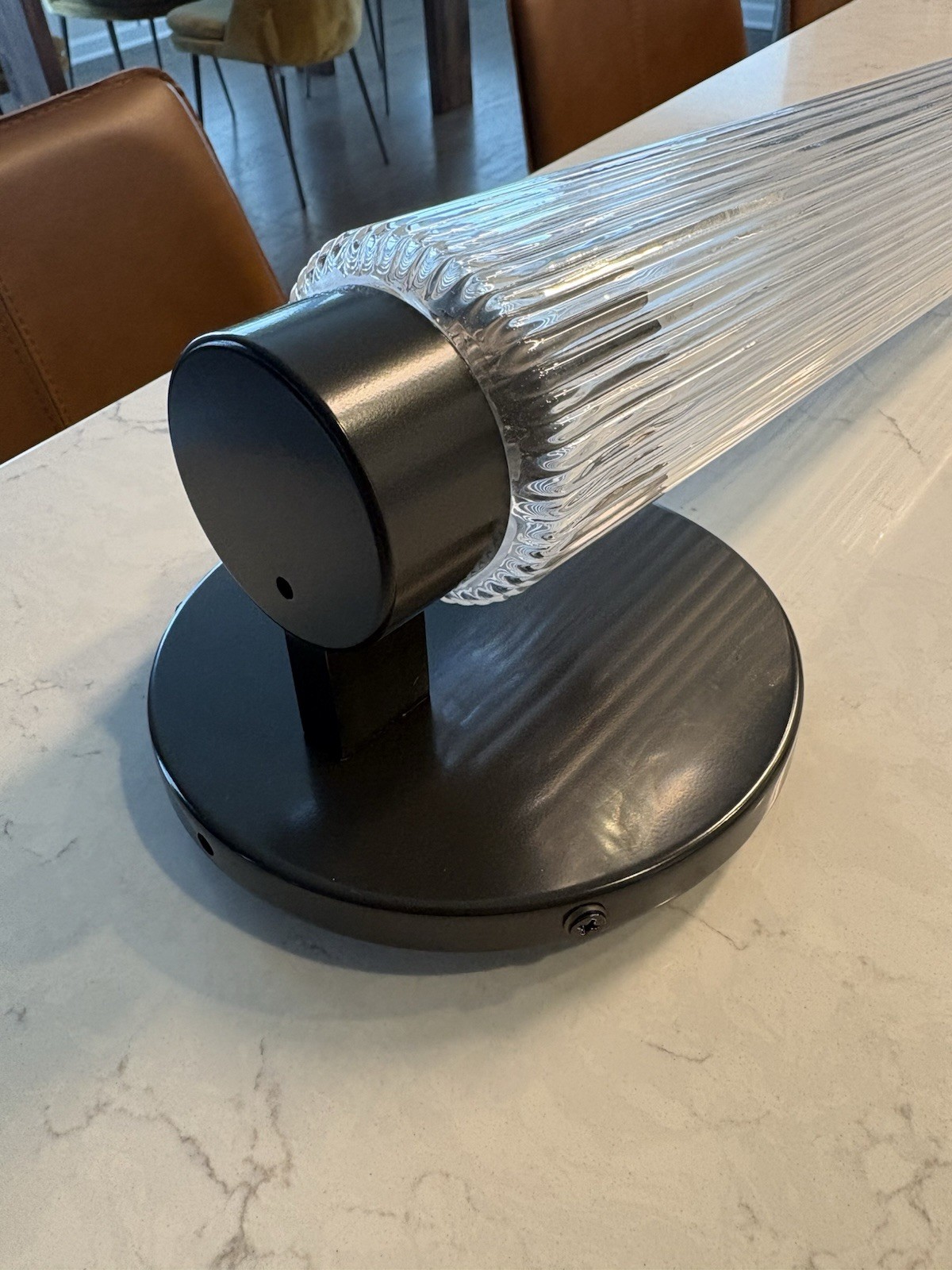 Nice! West Elm Weston Fluted Indoor/Outdoor Clear glass Wall Sconce