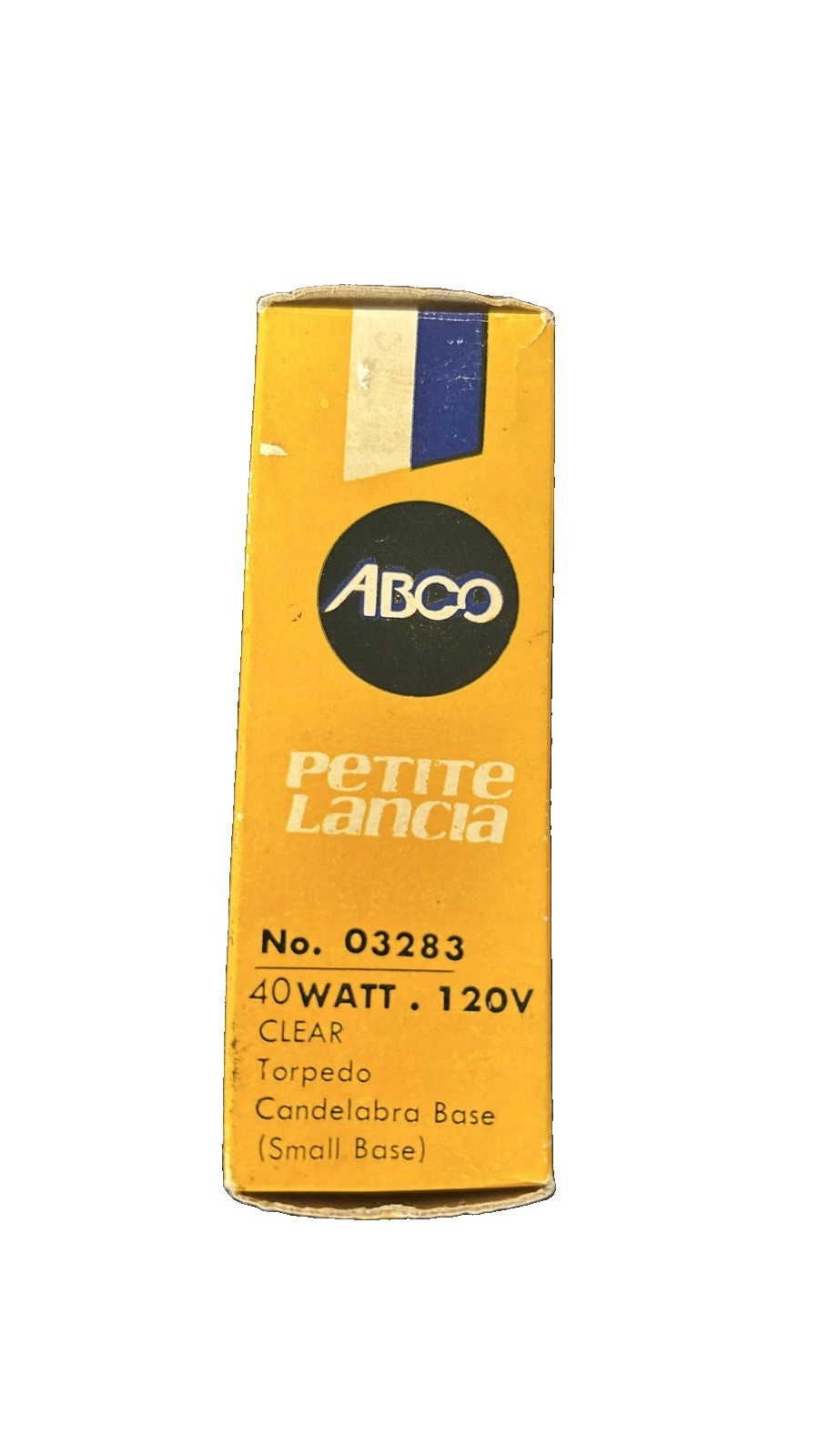 ABCO Petite Lancia 40W 120V Torpedo Light Bulb Clear Candelabra Base