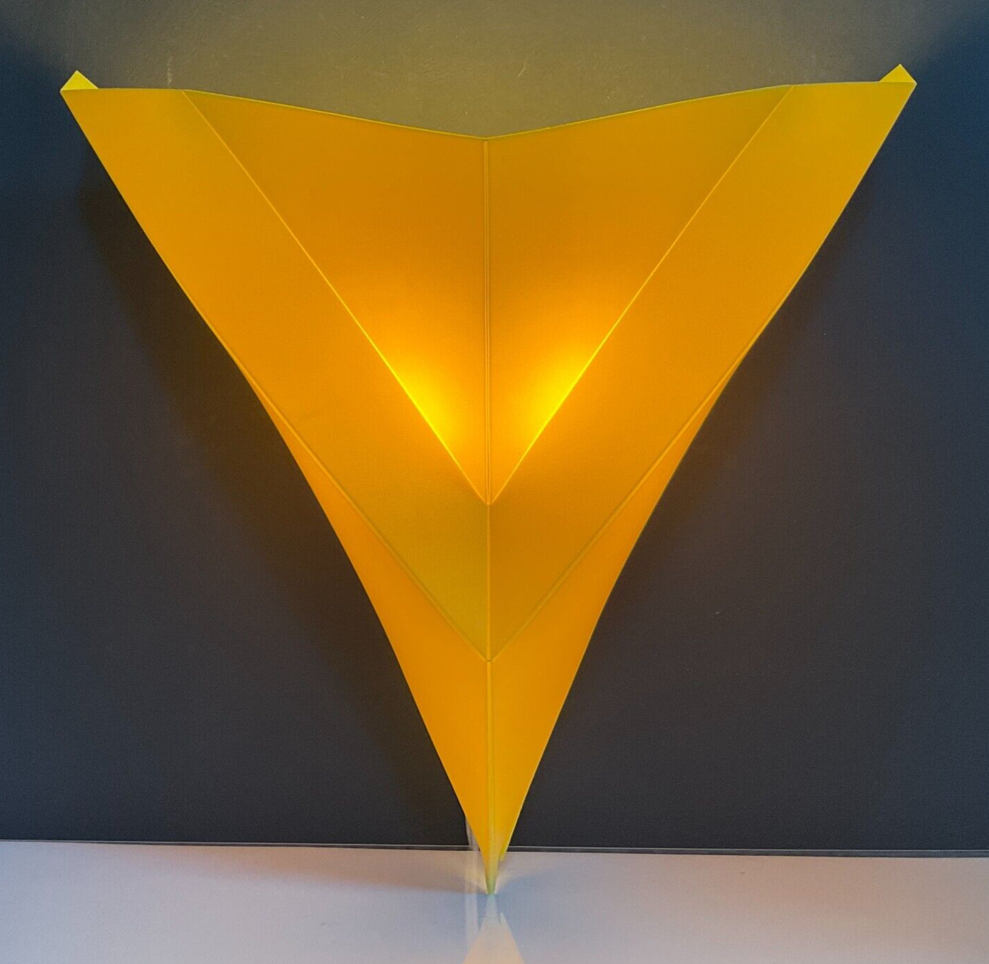 Ikea Wall Light Sconce Fluga «Fly» Yellow Polypropylene Vintage 1995