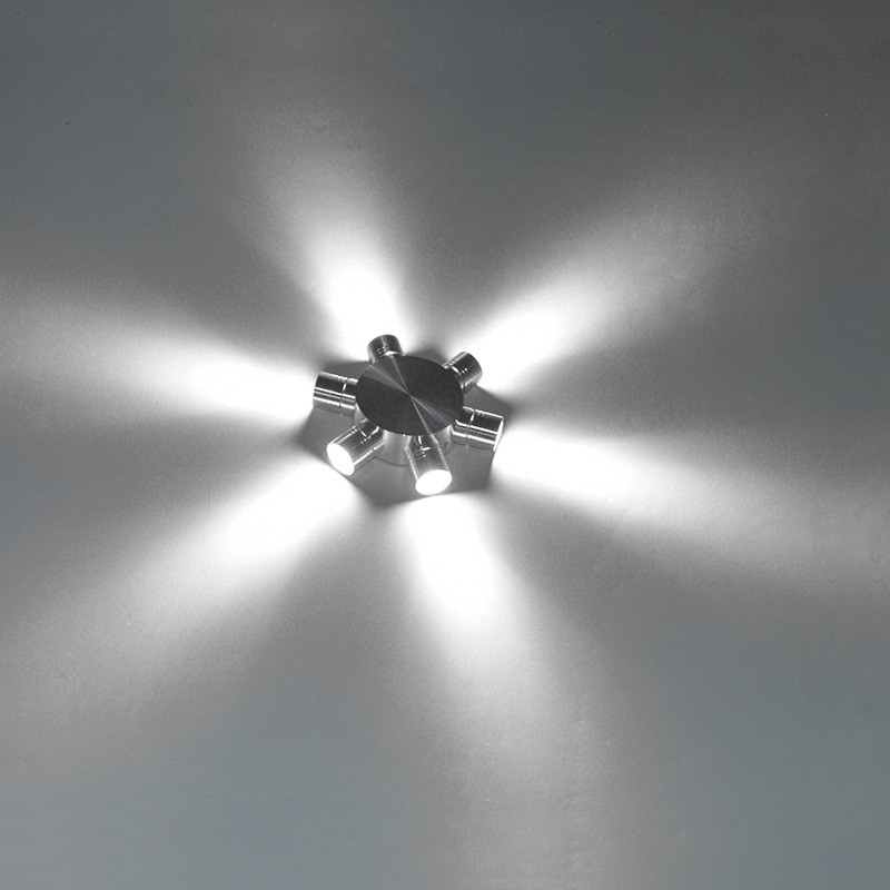 Dimmable/N 6W LED Wall Lamp Star Light Fixture Aluminum Surface Mounted Disco