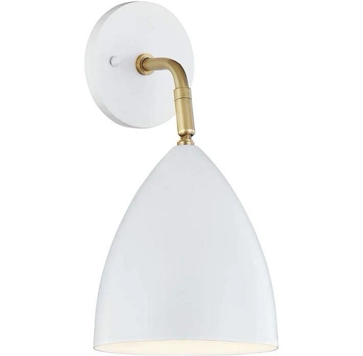 Mitzi H308101-WH Gia Modern Aged Brass / White Wall Lamp 12 1/2” NIB