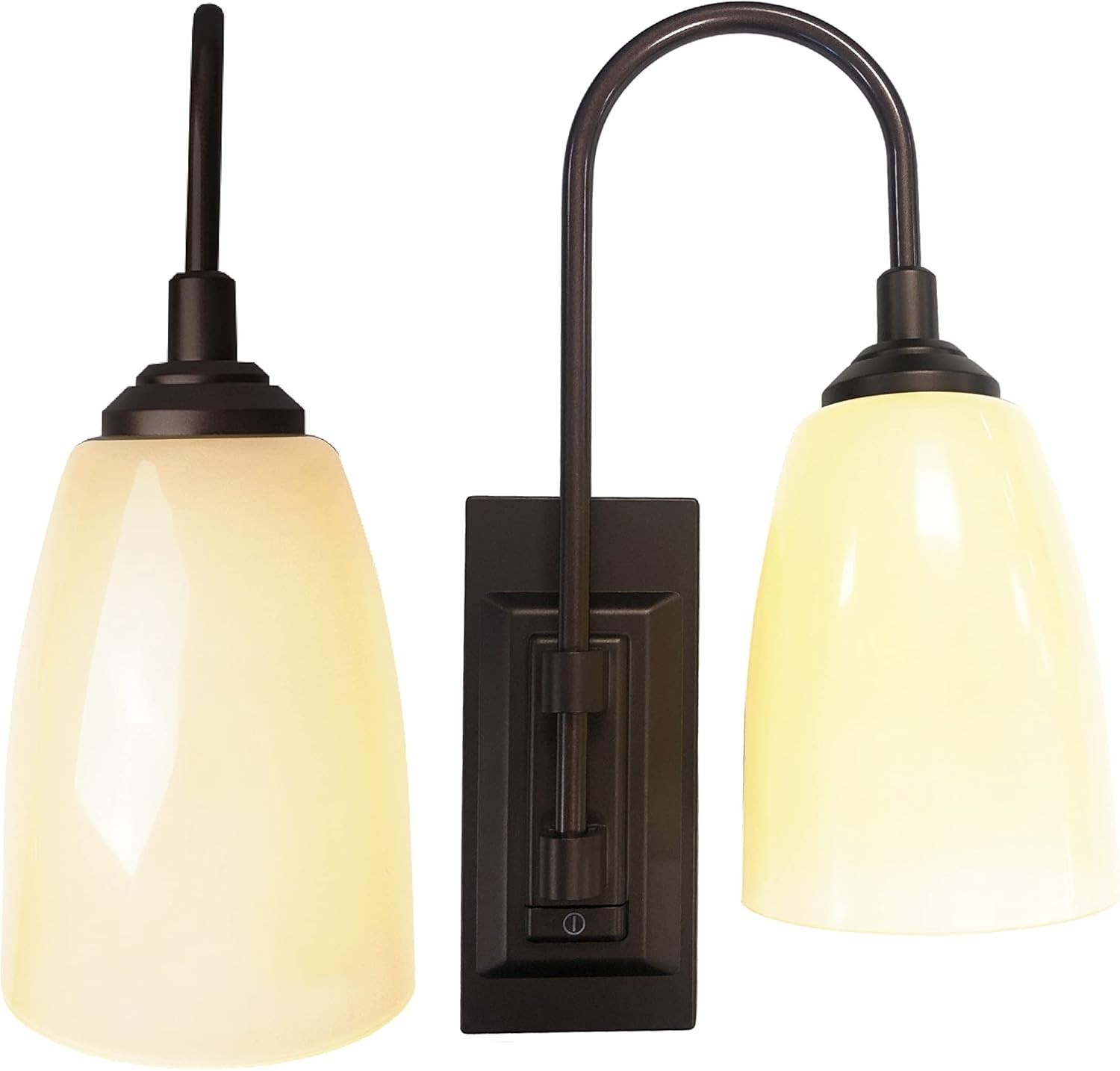 Westek LED Battery Operated Wall Sconce, 2 Pack – Bronze Finish