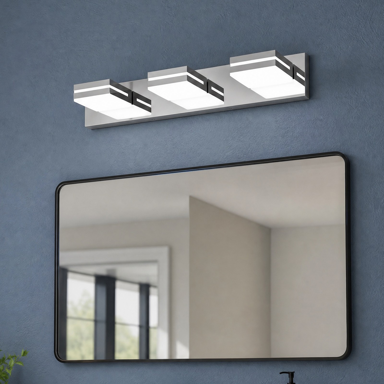 24 Inch LED Chrome Vanity Light Bathroom Mirror Wall Lamp Acrylic Sconce Fixture